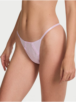 Stretch Cotton Eyelet V-String Panty