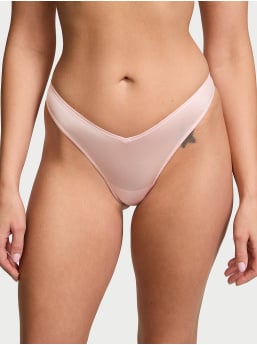 Smooth Strappy-Back High-Leg Thong Panty