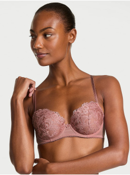 Vintage Blossom Embroidery Lightly Lined Demi Bra