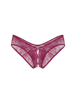 Rose Lace Crotchless Cheeky Panty