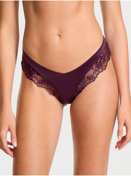 Rose Lace-Trim High-Leg Cheeky Panty