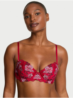 Beautiful Bows Embroidery Lightly Lined Demi Bra