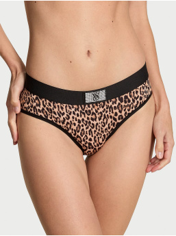 Logo Cotton Shine Patch Hiphugger Panty
