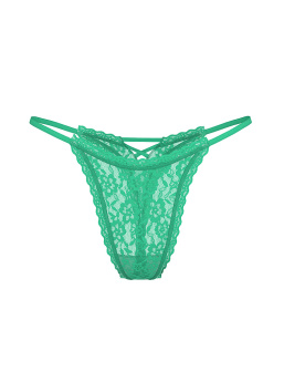 Lace Strappy-Back String Thong Panty