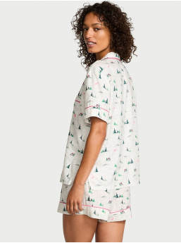 Flannel Short Pajama Set