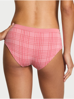 Seamless Shimmer Plaid Hiphugger Panty