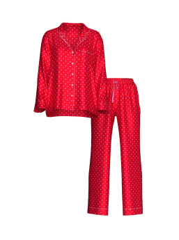 Glazed Satin Long Pajama Set
