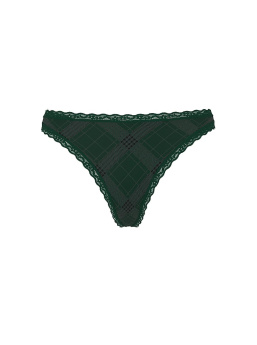 Cotton Lace-Waist Thong