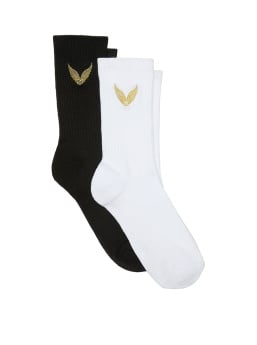 2-Pack Slim Slouchy Crew Socks