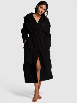 Cozy Chenille Hooded Long Robe