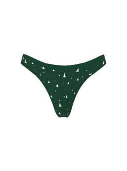 Stretch Cotton High-Leg Scoop Thong Panty