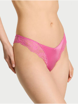 Rose Lace-Trim High-Leg Thong Panty