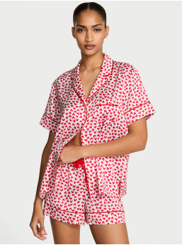 Glazed Satin Short Pajama Set
