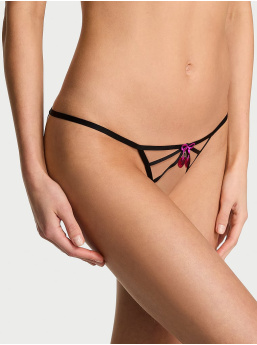 Cherry Pop Embroidery Strappy Open Bikini Panty