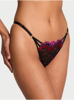 Cherry Pop Embroidery Strappy Brazilian Panty