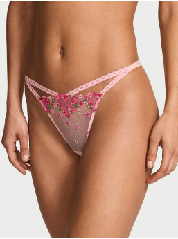 Hearts & Roses Embroidery Brazilian Panty