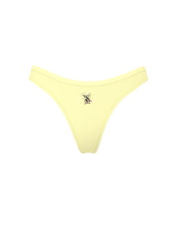 Stretch Cotton High-Leg Scoop Thong Panty