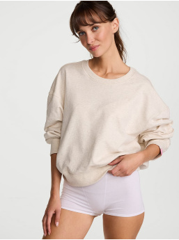 Obsessed Terry Crop Crewneck Sweatshirt