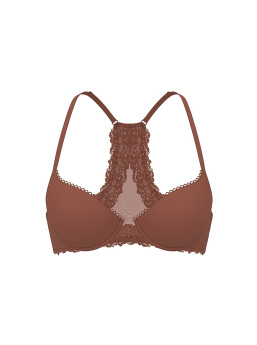 Lightly Lined Lace Racerback Demi Bra