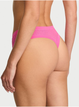 No-Show Leopard Lace Thong Panty