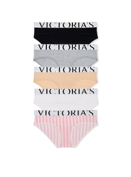 5-Pack Exploded Logo Cotton Hiphugger Panties