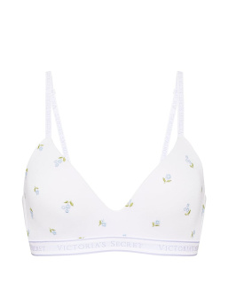 Cotton Embroidered Lightly Lined Wireless Bra