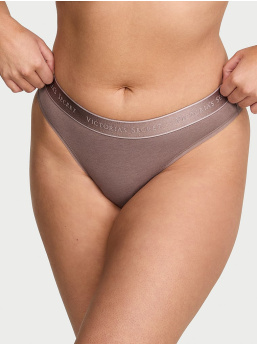 Logo Cotton Thong Panty