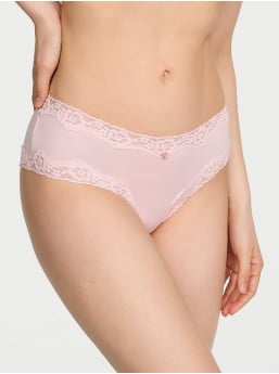 Cotton Lace-Waist Cheeky Panty