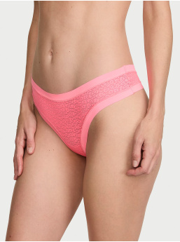 No-Show Leopard Lace Thong Panty