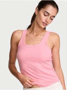 Vs Iconic Rib Square-Neck Tank Top