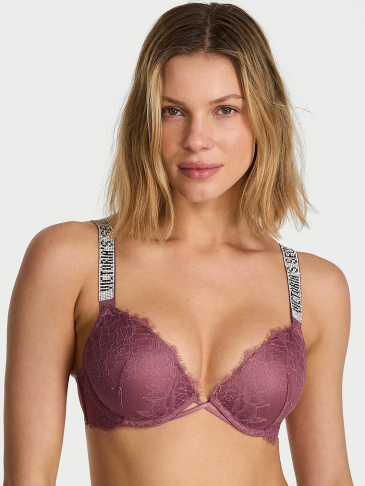 Shine Strap Lace Push-Up Bra