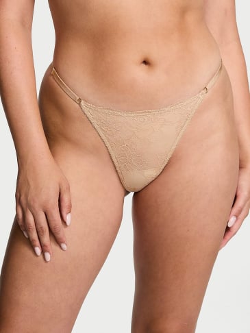 Rose Lace Adjustable V-String Panty