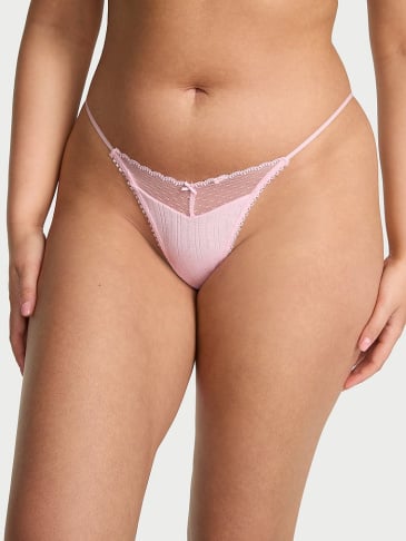 Stretch Pointelle V-String Panty