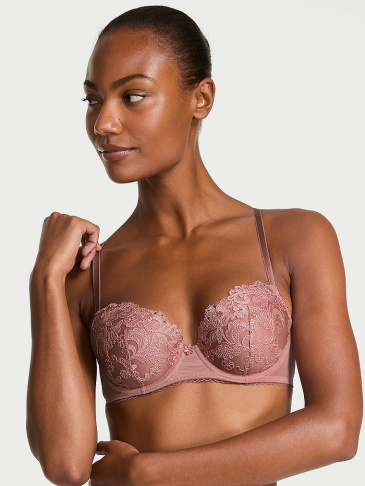 Vintage Blossom Embroidery Lightly Lined Demi Bra