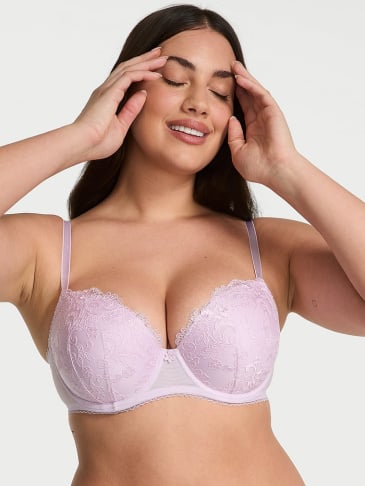 Vintage Blossom Embroidery Lightly Lined Demi Bra