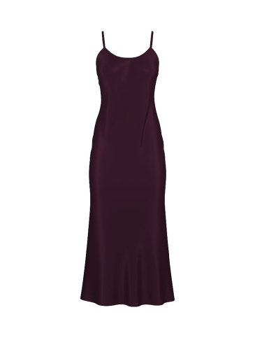 Luxe Sheer Satin Long Slip Dress
