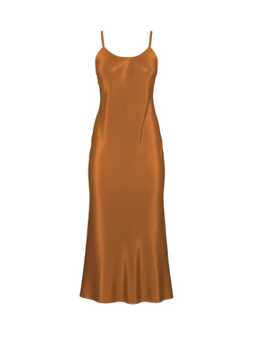Luxe Sheer Satin Long Slip Dress