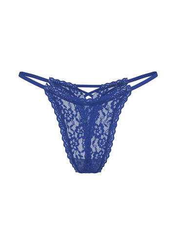 Lace Strappy-Back String Thong Panty