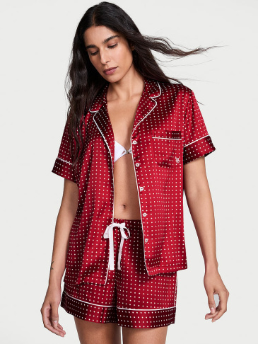 Glazed Satin Short Pajama Set