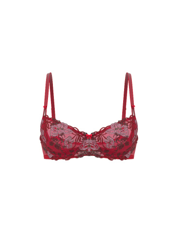 Wicked Beautiful Bows Embroidery Unlined Balconette Bra
