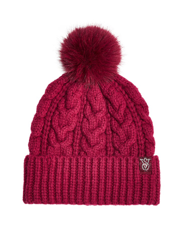 Cozy Cable-Knit Pom Beanie