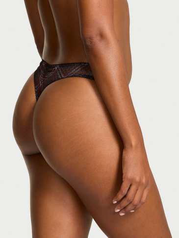 Shimmer Mesh Thong Panty