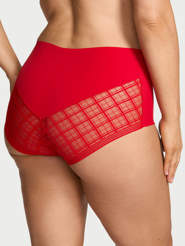 No-Show Plaid Mesh Modern Brief Panty