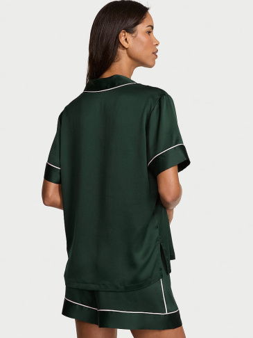 Glazed Satin Short Pajama Set