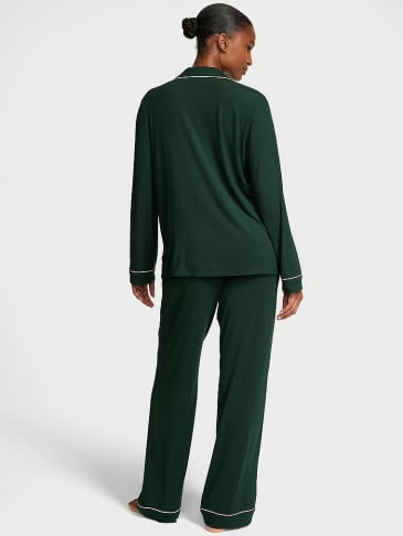 Modal Soft Bow Long Pajama Set