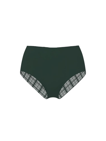 No-Show Plaid Mesh Modern Brief Panty
