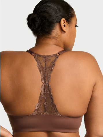 Lightly Lined Lace Racerback Demi Bra