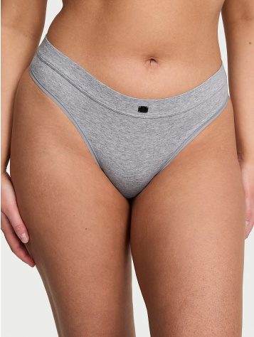 Logo Cotton Thong Panty