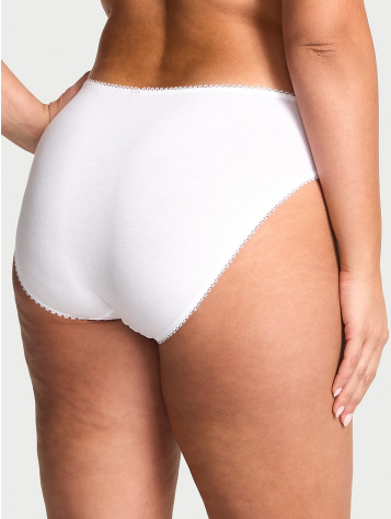 Stretch Cotton Eyelet High-Leg Brief Panty