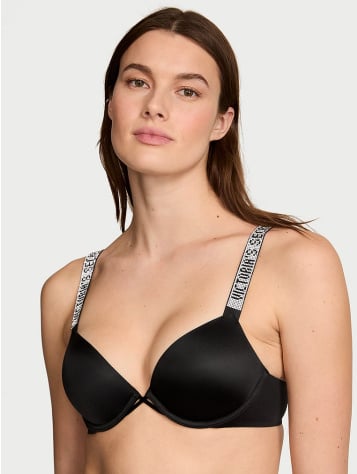 Logo Shine Strap Push-Up Bra